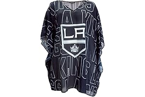 LA Kings NHL Womens Sheer Caftan with Black Lace Trim