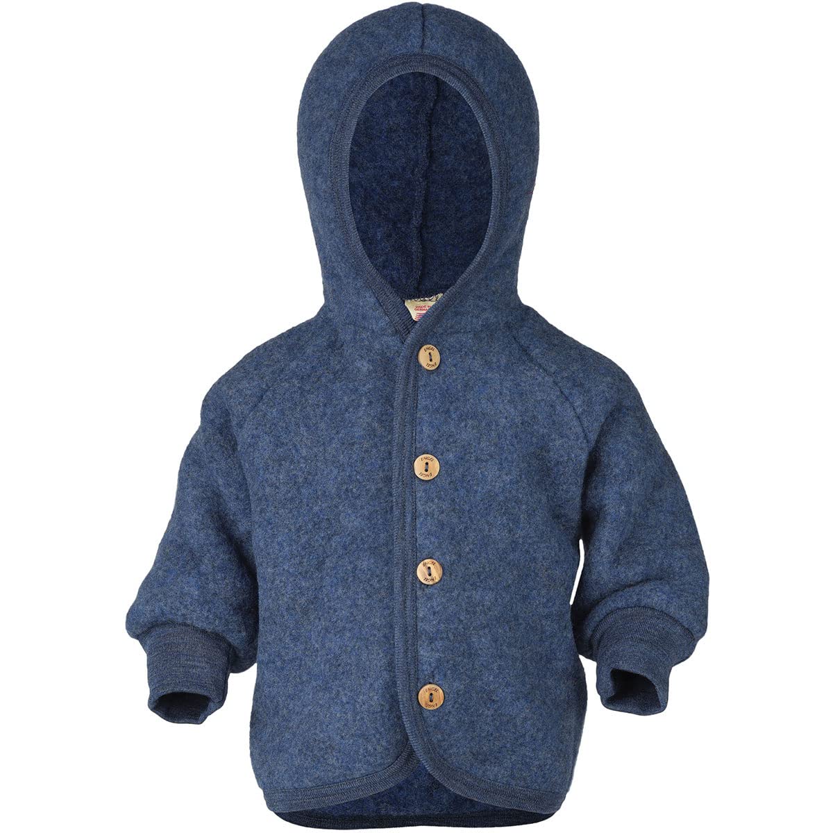 Engel Organic Wool Fleece Baby Baby Jacket/Coat (16-24 Months (Height 34-36) (86/92), Blue Melange)