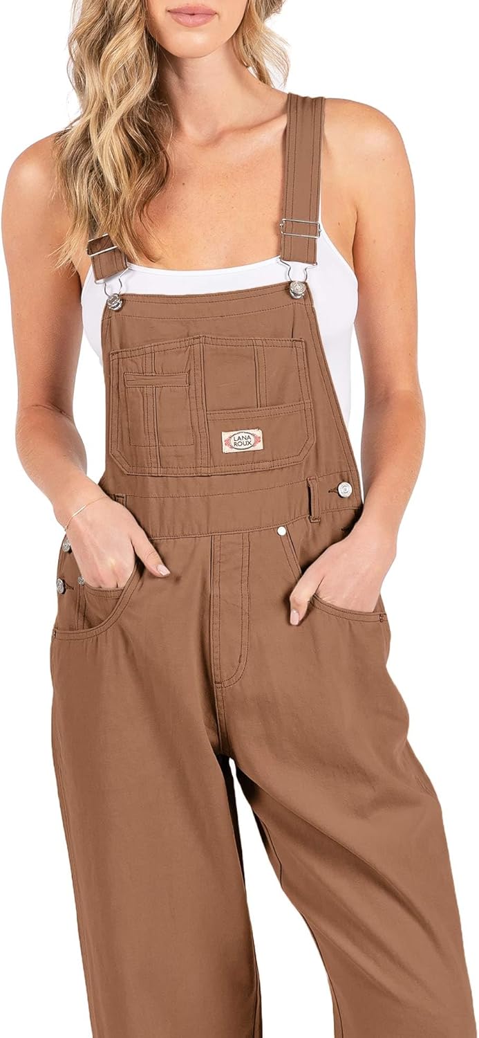 90s Retro Wide-Leg Summer Lightweight Canvas Overalls