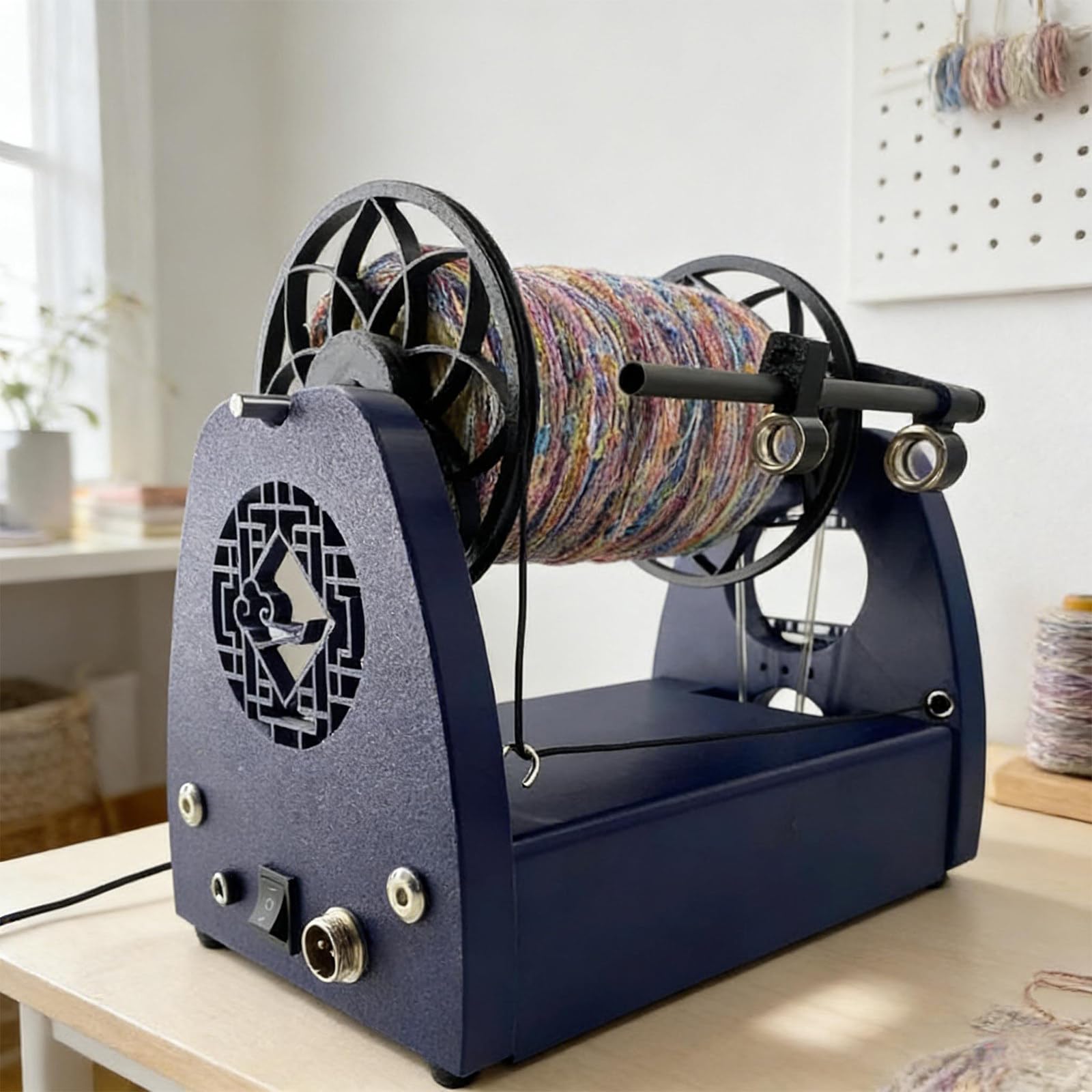SENJINGHUA Household Mini Electric Spinning Wheel, 240g Capacity, Compact Design for Converting Wool and Dog Hair into Yarn with Ease WithoutPedals
