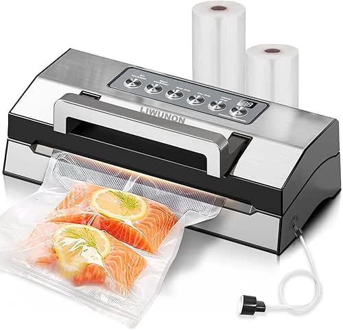 2025 Upgraded Precision Fast-Vacuum Sealer, LIWUNON Commercial Full Automatic Food