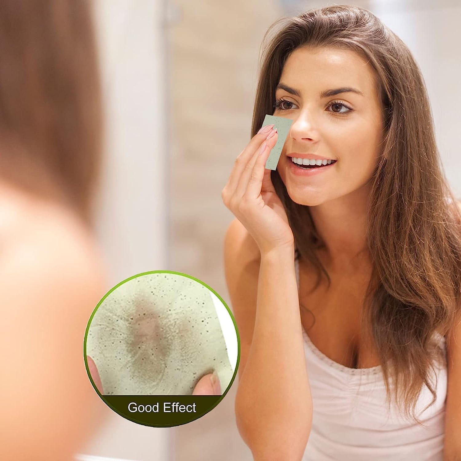 THECLOUDMALL®Oil Blotting Sheets for Face 100pcs personal face oil blotting paper bamboo charcoal oil absorbing sheets natural green tea oil absorbent paper (rose pink) 2