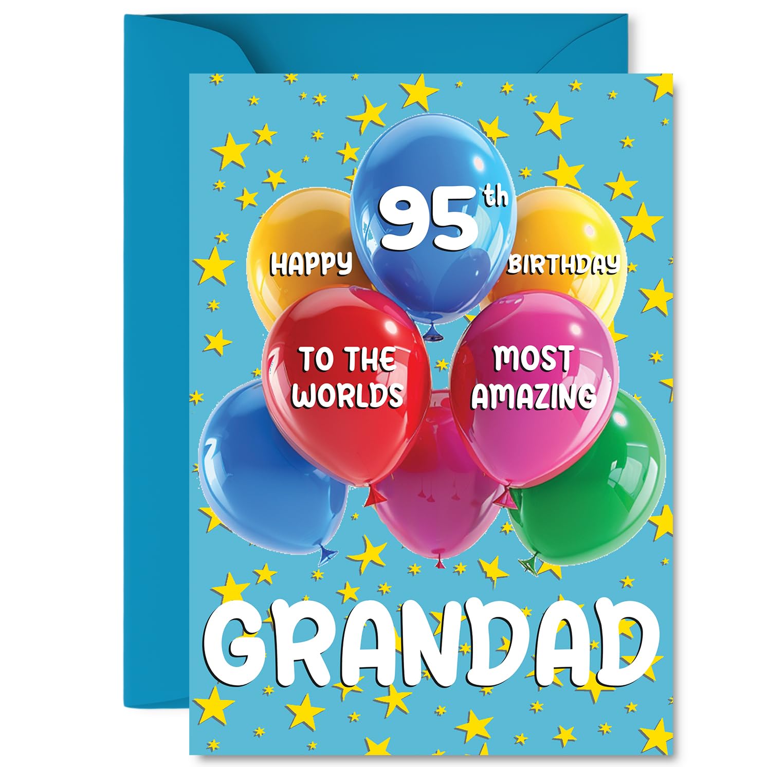 Grandad 95th Birthday Card, Worlds Most Amazing