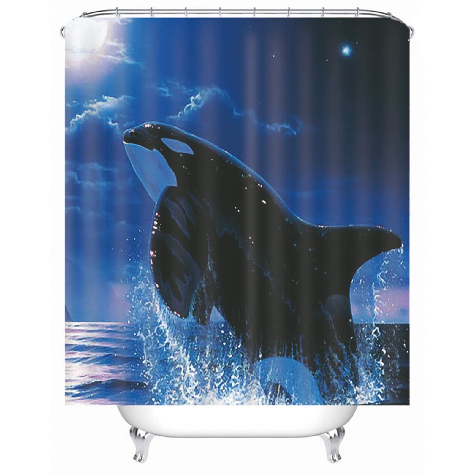 Rideau de douche anti moisissure et imperméable lavable