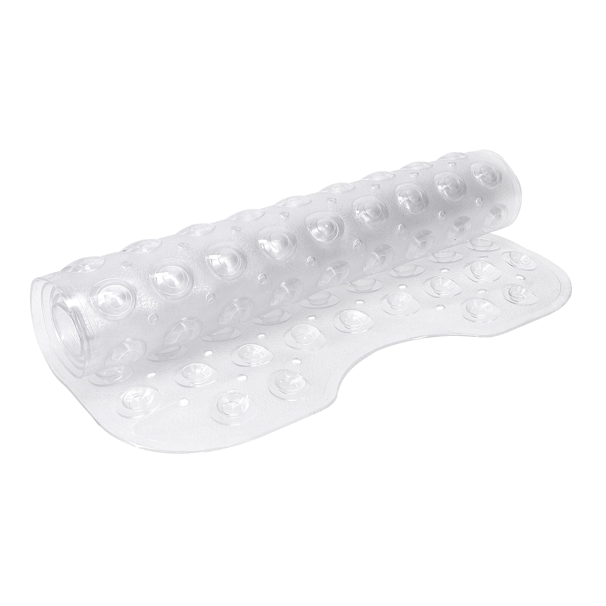 GinseyHome + Solutions Clear Mega Tub Non-Slip with Suction Cups, Air Cushioned Bubble Surface, 16" x 28" Bath mat
