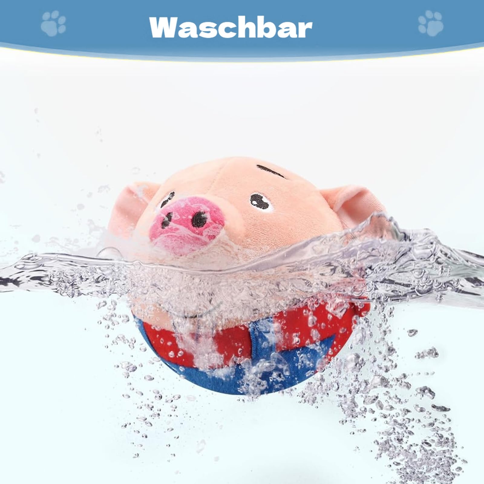 Zauber-Schweinchen - Interaktives Hundespielzeug, 2026 Neu Hundeball Sprechendes, Hundespielzeug Intelligenz, Aktives Bewegendes Haustier Plüschspielzeug, springt und spielt Musik (#B,2PCS-2)