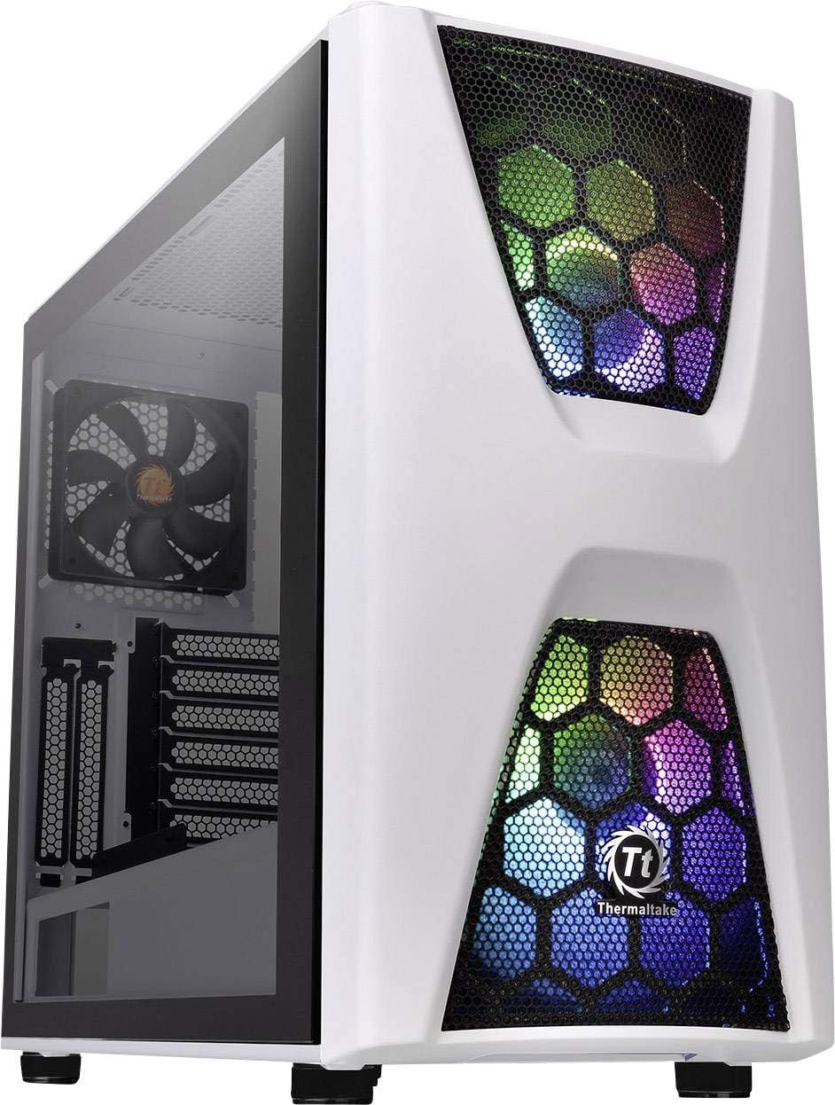 Thermaltake Commander C 31 TG Dual 200MM ARGB LED Fans Tempered Glass M-ITX M-ATX ATX Mid Tower case - Black