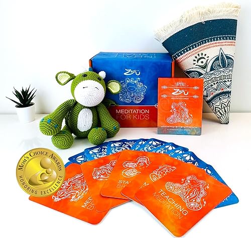 Kit completo de meditación para niños, incluye alfombra de mandala, dragón relleno de ganchillo, tarjetas de afirmación y tarjetas de ejercicios de Kit completo de meditación para niños, incluye alfombra de mandala, dragón relleno de ganchillo, tarjetas de afirmación y tarjetas de ejercicios de
