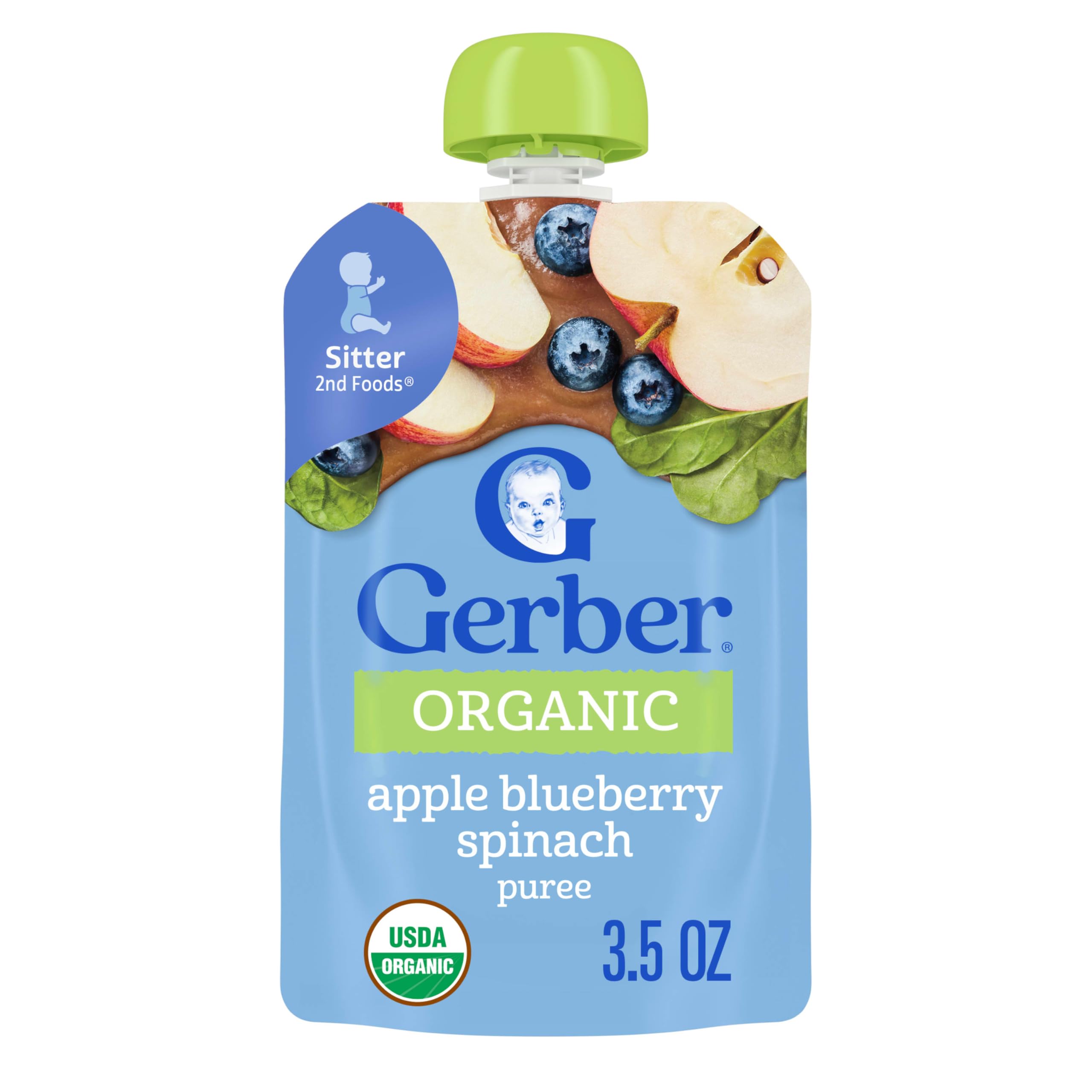Organic 2nd Foods Baby Food Pouch in Apple Blueberry Spinach (99g)