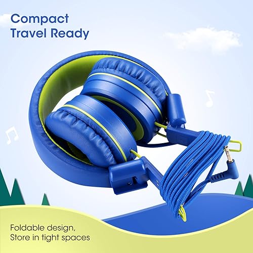Miniatura 6 de noot products Kids Headphones with Microphone K12 Stereo 5ft Long Cord with 85dB94dB Volume Limit Wired On-Ear Headset for iPadTienda