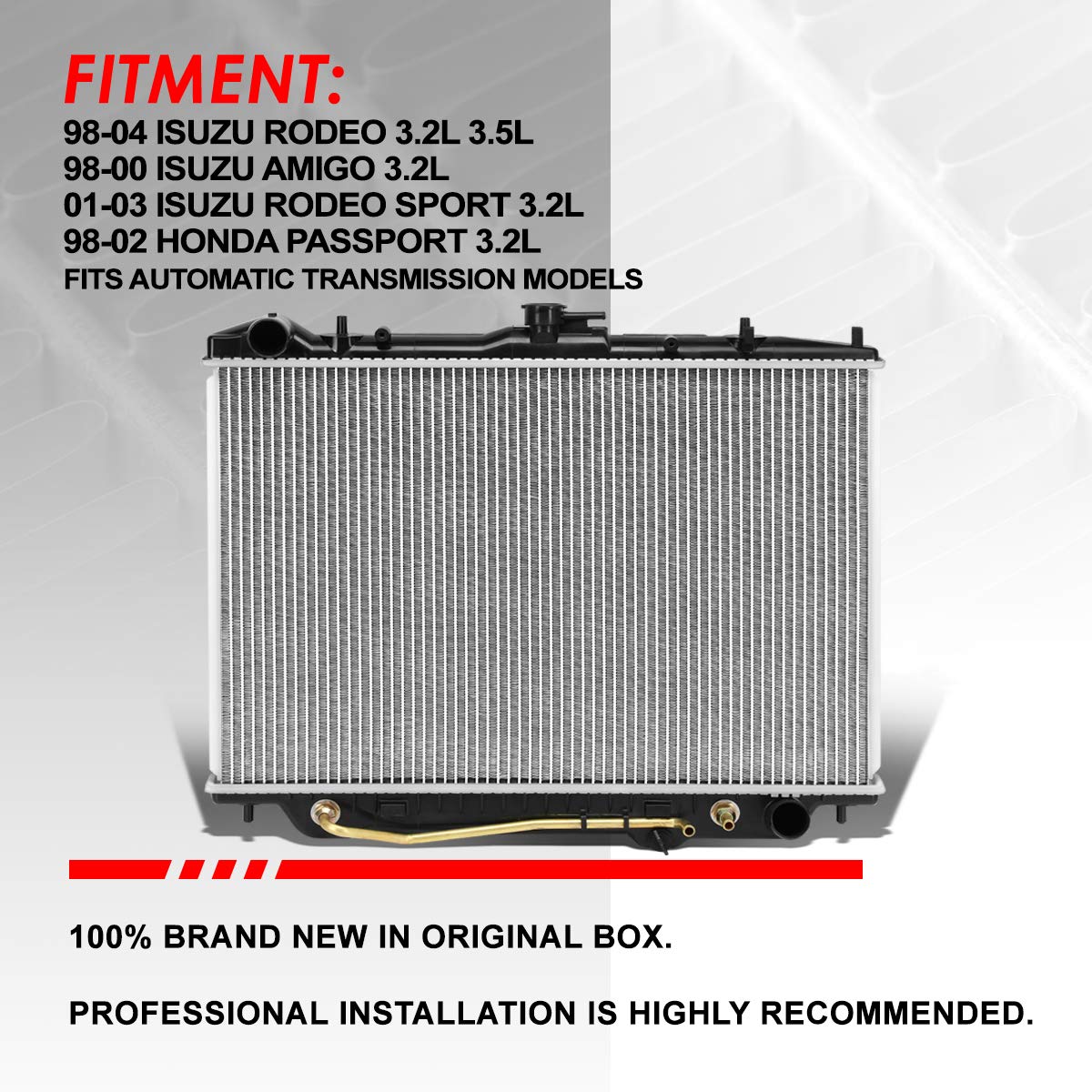 Aluminum Radiator For 1998-2004 Isuzu Rodeo & Passport 3.2L/3.5L - Direct Fit Replacement - Dpi-2195