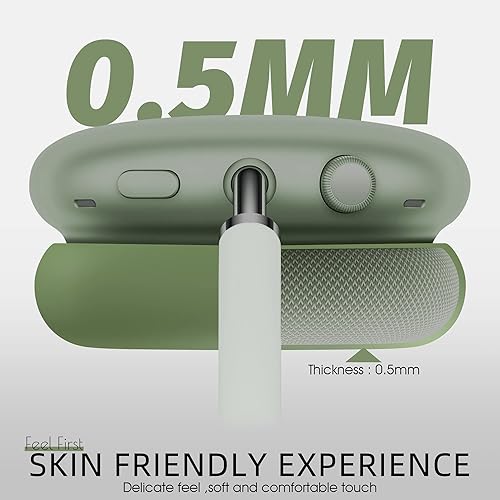 Miniatura 3 de Seltureone Funda compatible con AirPods Max, protector de cubierta de auriculares, funda protectora de silicona para auriculares, accesorios para