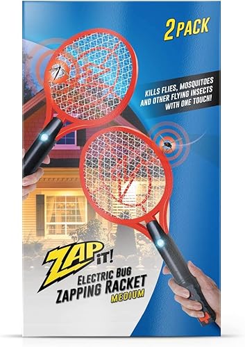 Miniatura 8 de Zap It Bug Zapper - Raqueta mata mosquitos recargable de 4000 voltios, cable de carga USB, Paquete de 2