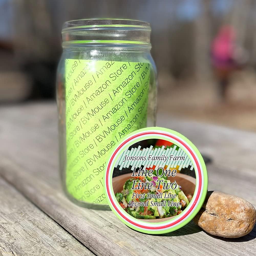 Salsa Round Personalized Customized Home Farm Business Thank You Message Product Sticker Labels (Label-05, 120 Labels on 10 Sheets)