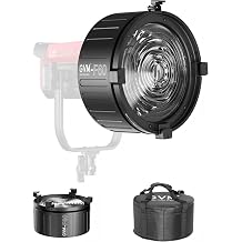 عدسة فريسنل GVM F60 لضوء الفيديو LED مع جبل Bowens، متوافق مع PROSD400B، 500 B، 650 B، SD600D، SD600S، إضاءة الإخراج المستمر لتصوير الاستوديو، ضوء Brighness inprove 450%-960%