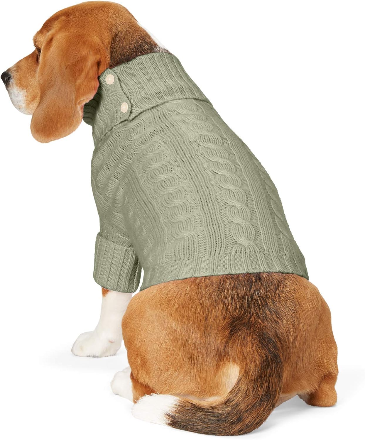 Cashmere Pet Sweater with Sleeves for Dogs & Cats - Navy, LargeLong-Sleeve Cashmere Pet Sweater
