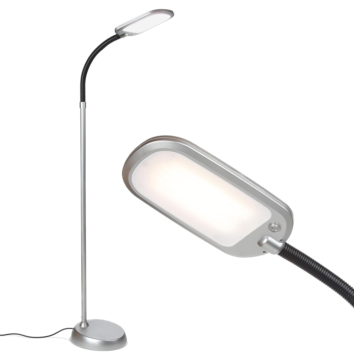 Brightech Litespan Slim LED Lamp, Modern Floor Reading Lamp Over Chair for