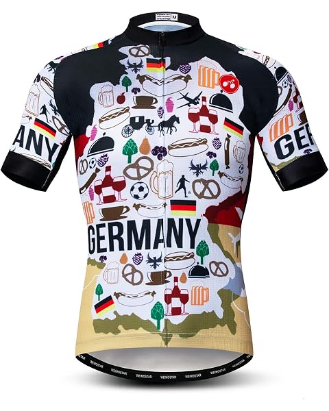 JPOJPO Germany Cycling Jersey for Men Cycling Jersey Clothing Short Sleeve Bicycle T-Shirt Tops Men S-3XL