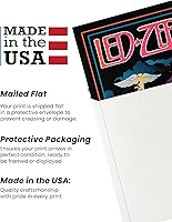 Vista 3 de AMERICAN LUXURY GIFTS Classic Music Wall Art Print - Vintage Rock Band Poster For Music Room, Studio, Office, Man Cave & Living Room Decor