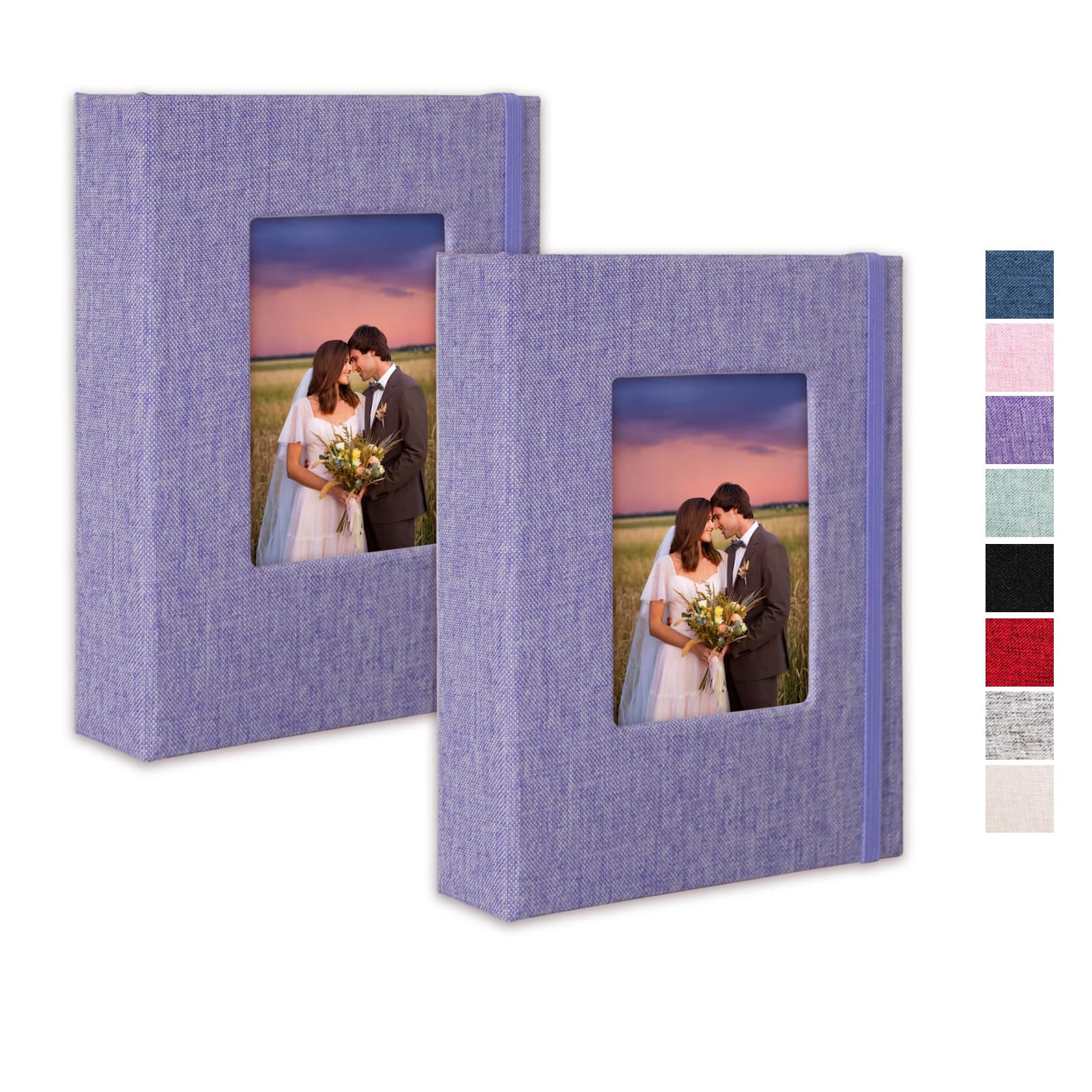 Álbum de fotos de recuerdos familiares con tapas de lino para regalar