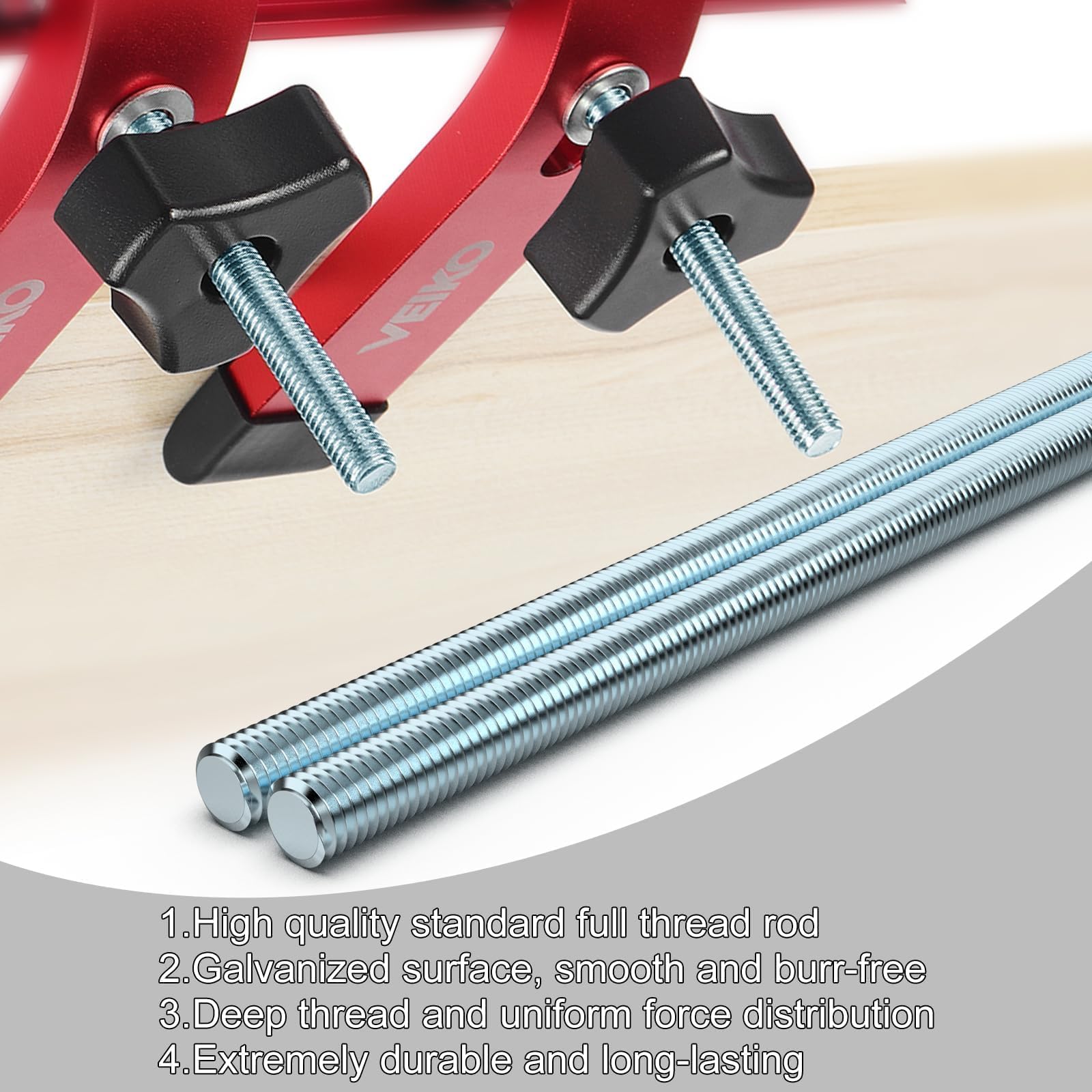 3 sztuki prętów gwintowanych M10 x 30 cm trzpień gwintowany ze stali ocynkowanej pręt gwintowany z gwintem regularnym metryczny trzpień gwintowany