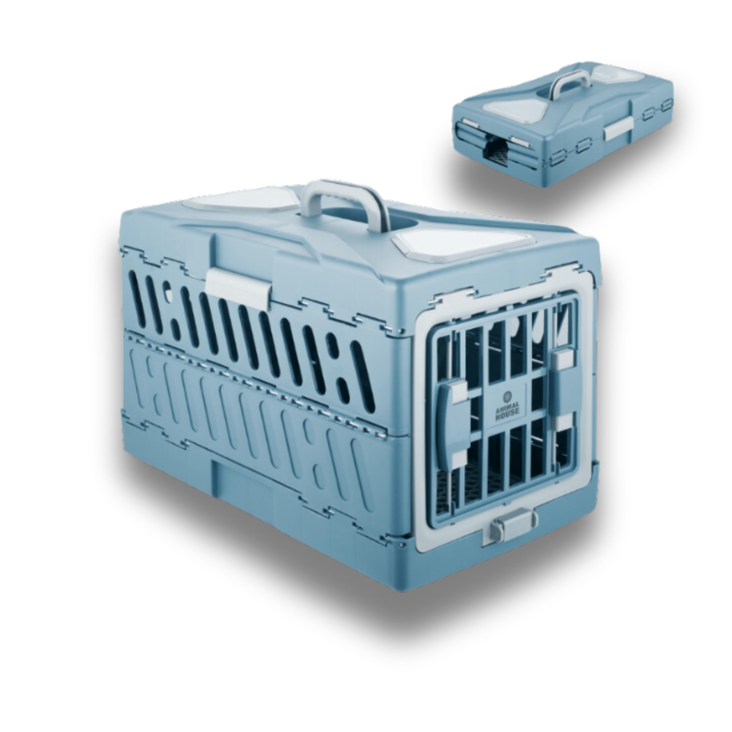 Animal House Trasportino Portatile per Animali Domestici, Ottimo per Viaggi, Facile da Ripiegare, Supporta Fino a 11 kg 55.9 x 33.0 x 37.1 cm
