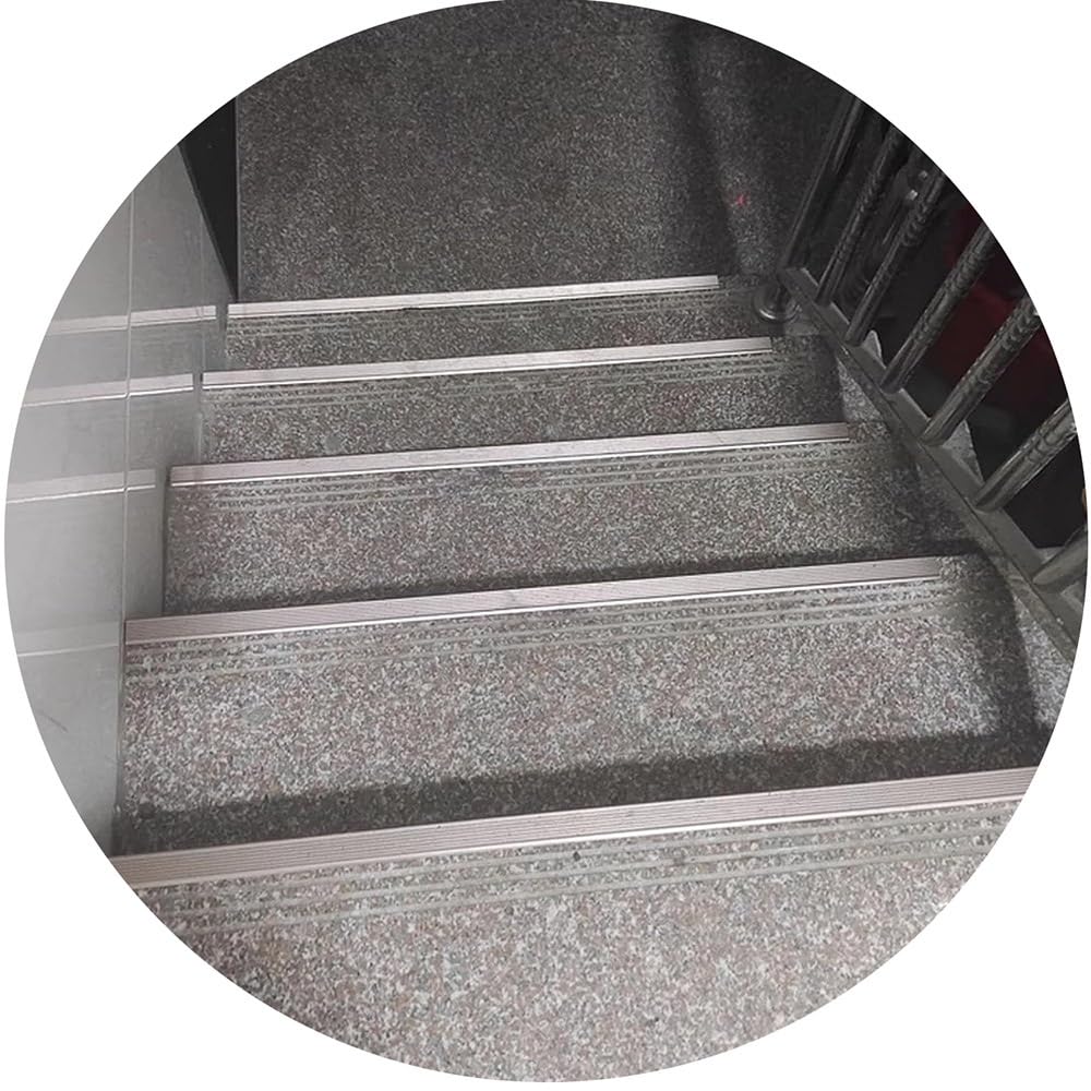 Rutschfester Metall-Treppenkantenschutz Trim4, breite L-förmige Profilleiste für sichere Treppen und Kanten, langlebiger Trittschutz für Zuhause und Büro