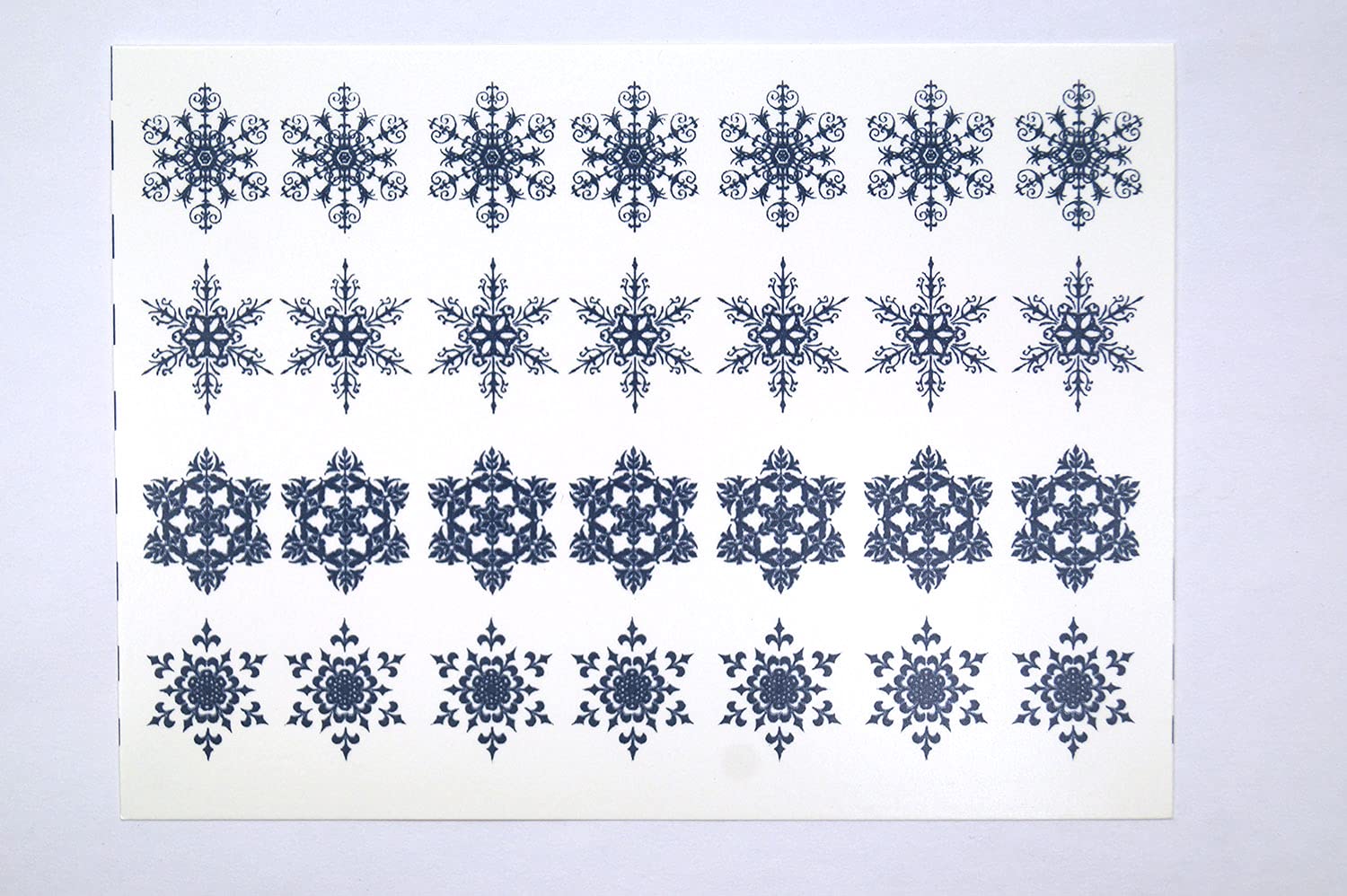 Snowflakes Blue Enamel Decals