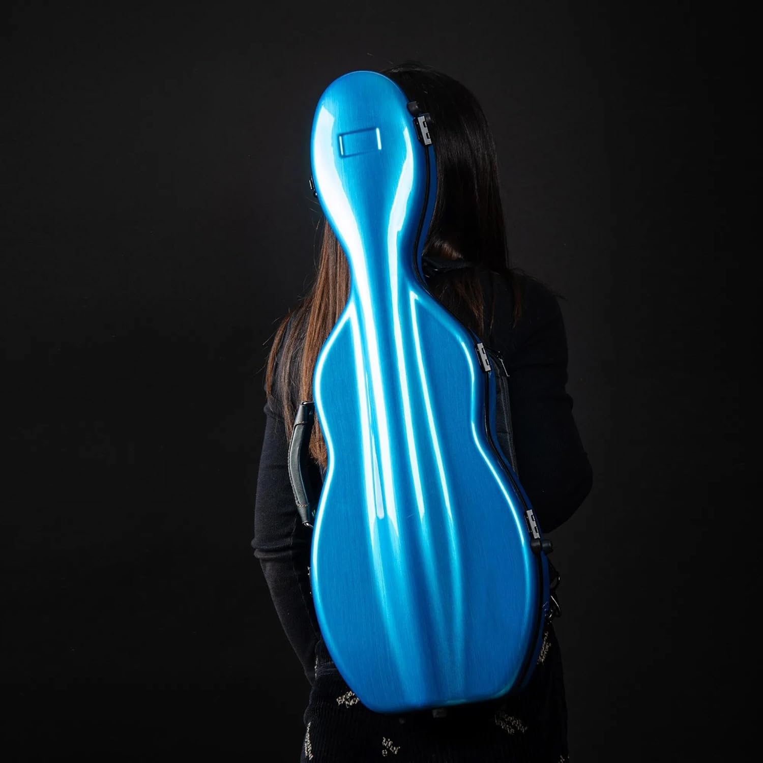 Violin instrument case Violin Case 4/4 Size Blue Gourd Shape Lightweight Hybrid Carbon Fiber With Combination Lock Music Bag