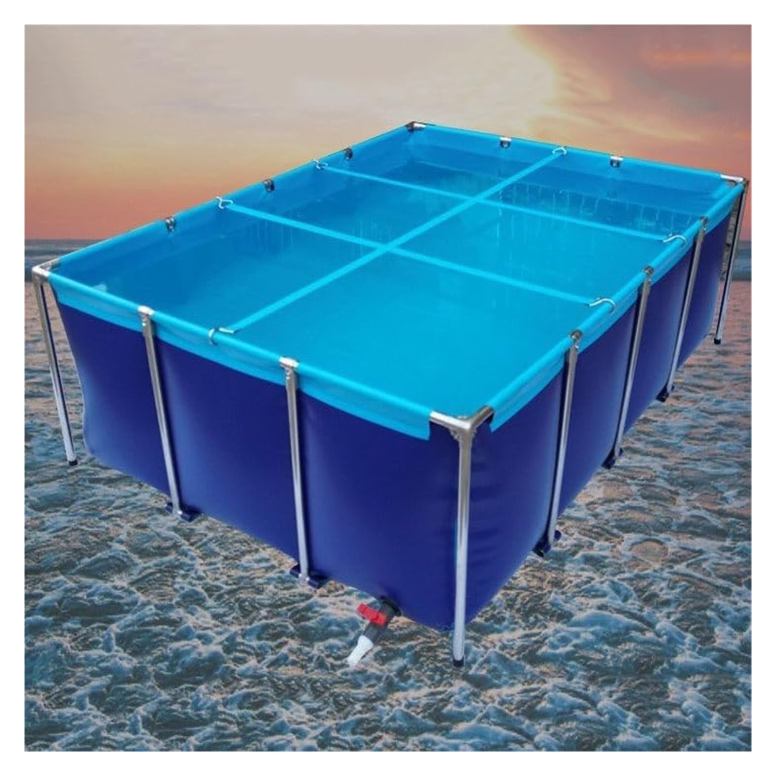 Bassin poissons intérieur extérieur portable contre les fuites : piscine aquaculture carpes koï