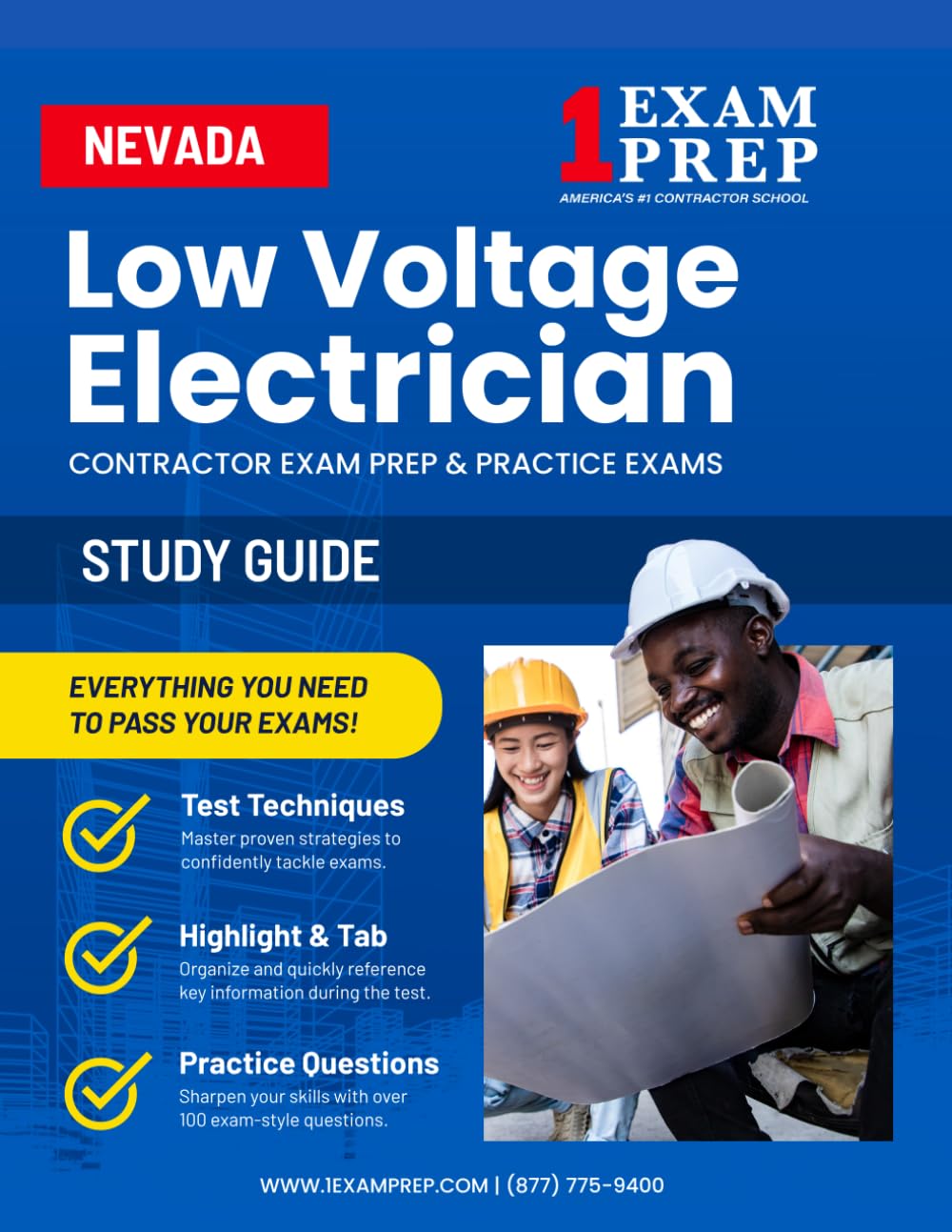 Nevada Low Voltage Electrician (ICC - G21-N) Contractor Exam Prep Study Guide: Practice Exams, Book Overviews & How to Highlight & Tab Your Books