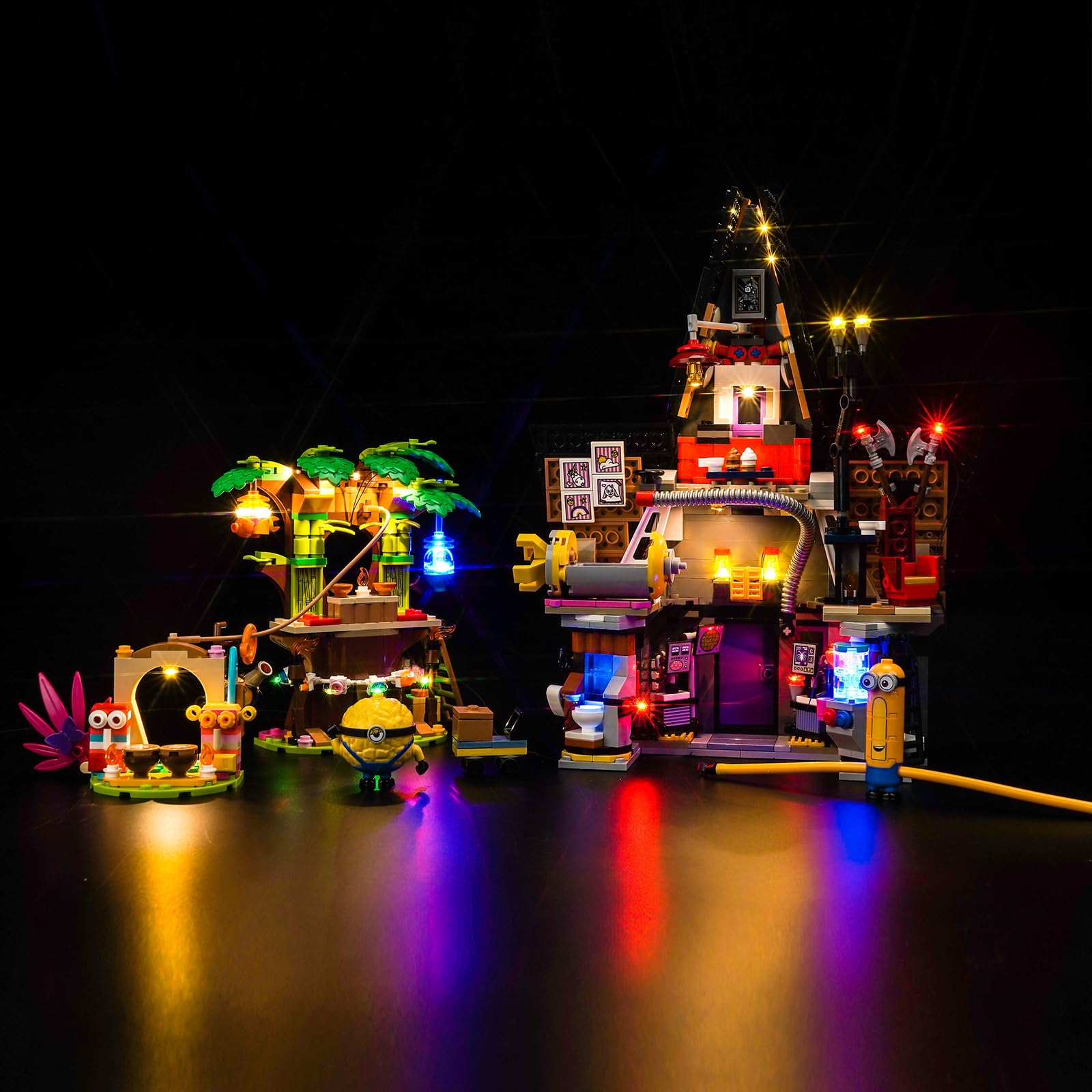 Led Light Set for Minions and Gru's Family Mansion (No Lego) Decoration Lighting, Purple - Image 3