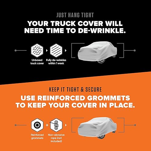 Miniatura 5 de Budge Duro - Funda para camioneta de 3 capas, con protección UV, resistente al agua y al polvo para exteriores, compatible con camionetas de cabina