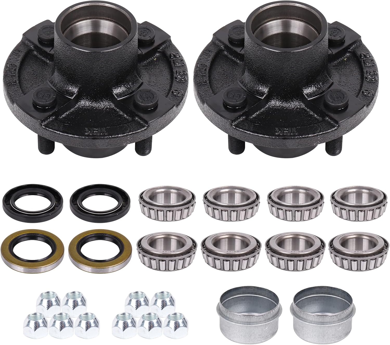 BEBLEPANY 2 Sets Trailer Hub Kit 4 on 4" for 2000 lbs, 5