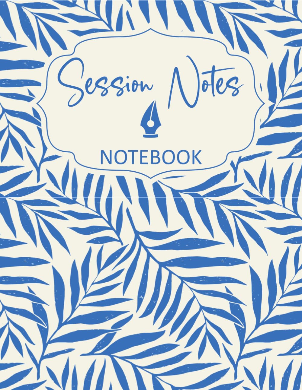 Session notes notebook for Therapist Counselors Coaches and Social worker, Customized Log Book To Record Client Problems, Progress, Plans For Psychotherapists | wonderful leaves cover design