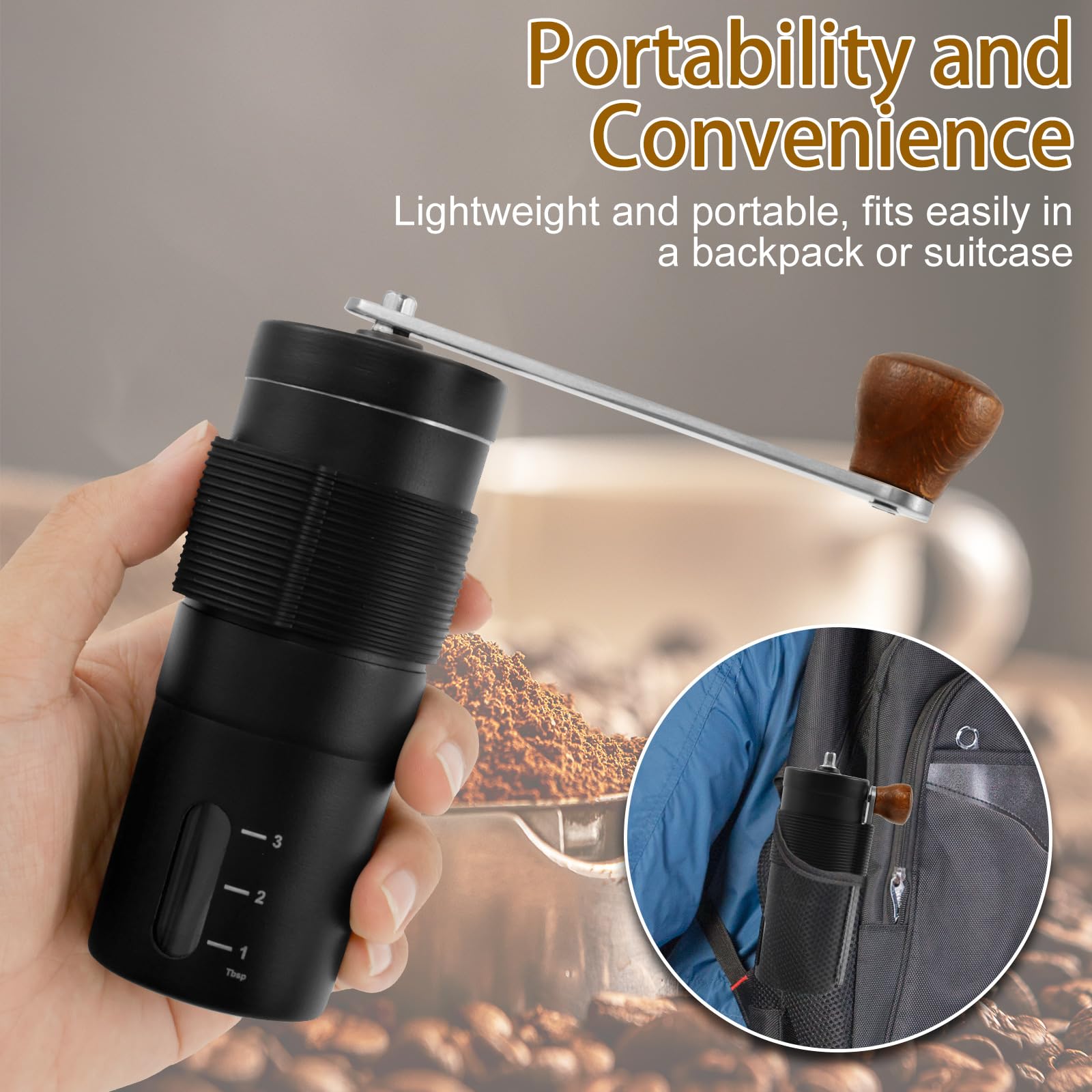 Moulin à Café,--Rotor De Broyeur Portable En Céramique Blanche, Adapté