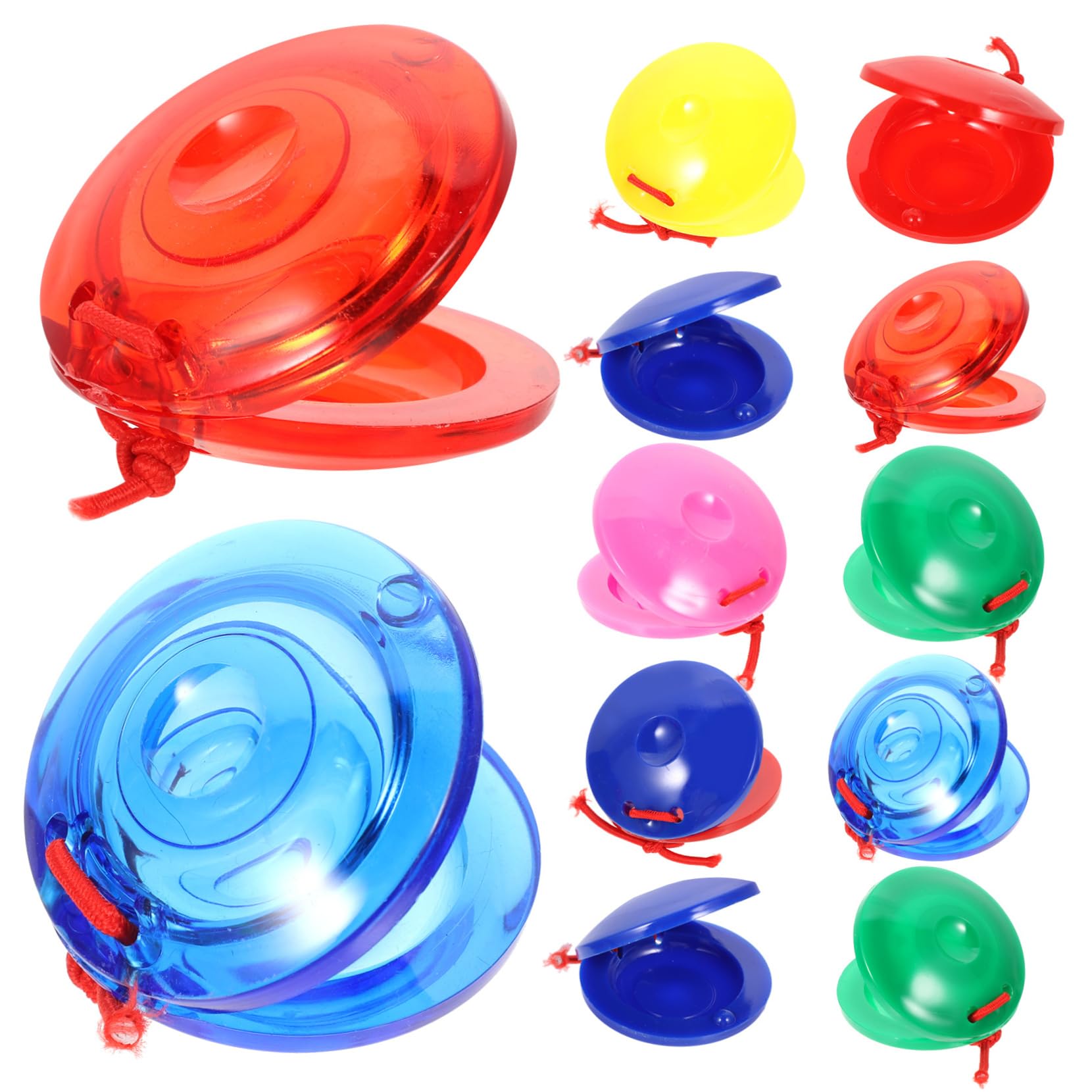 Sosoport 24Pcs Castanets for Early Education Percussion Instruments Fun Music for Boys for Intellectual Development Musical Talent Random Color Random Color