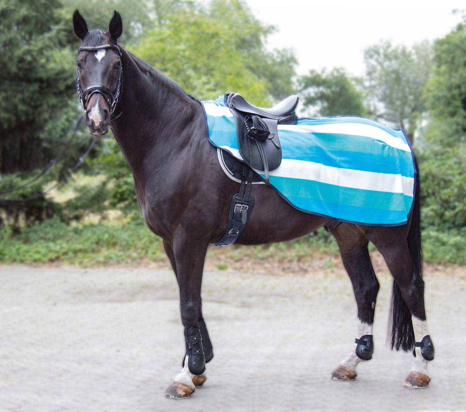 Hkm 70928006.0040 Manta para el riñón, Poliéster, Par Azul Marrón Oscuro Cobre, 165