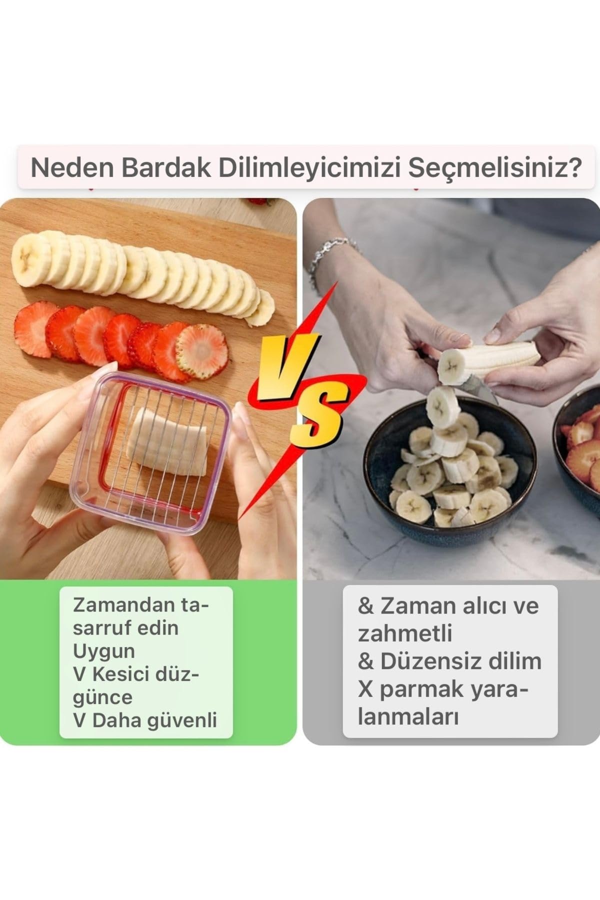Yenigeldi 2 Adet Meyve Sebze Dilimleme Paslanmaz Çelik Bardak Dilimleme Yumurta Dilimleme,