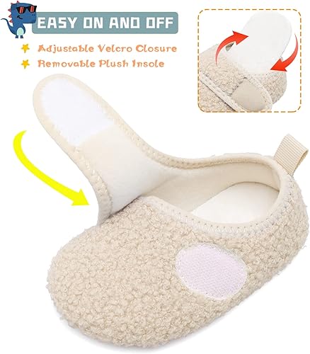 Miniatura 2 de Scurtain Pantuflas Cálidas de Invierno para Casa de Niños Pequeños Pantuflas de Interior para Casa de Bebés Niños Niñas Zapatos Cómodos Ligeros