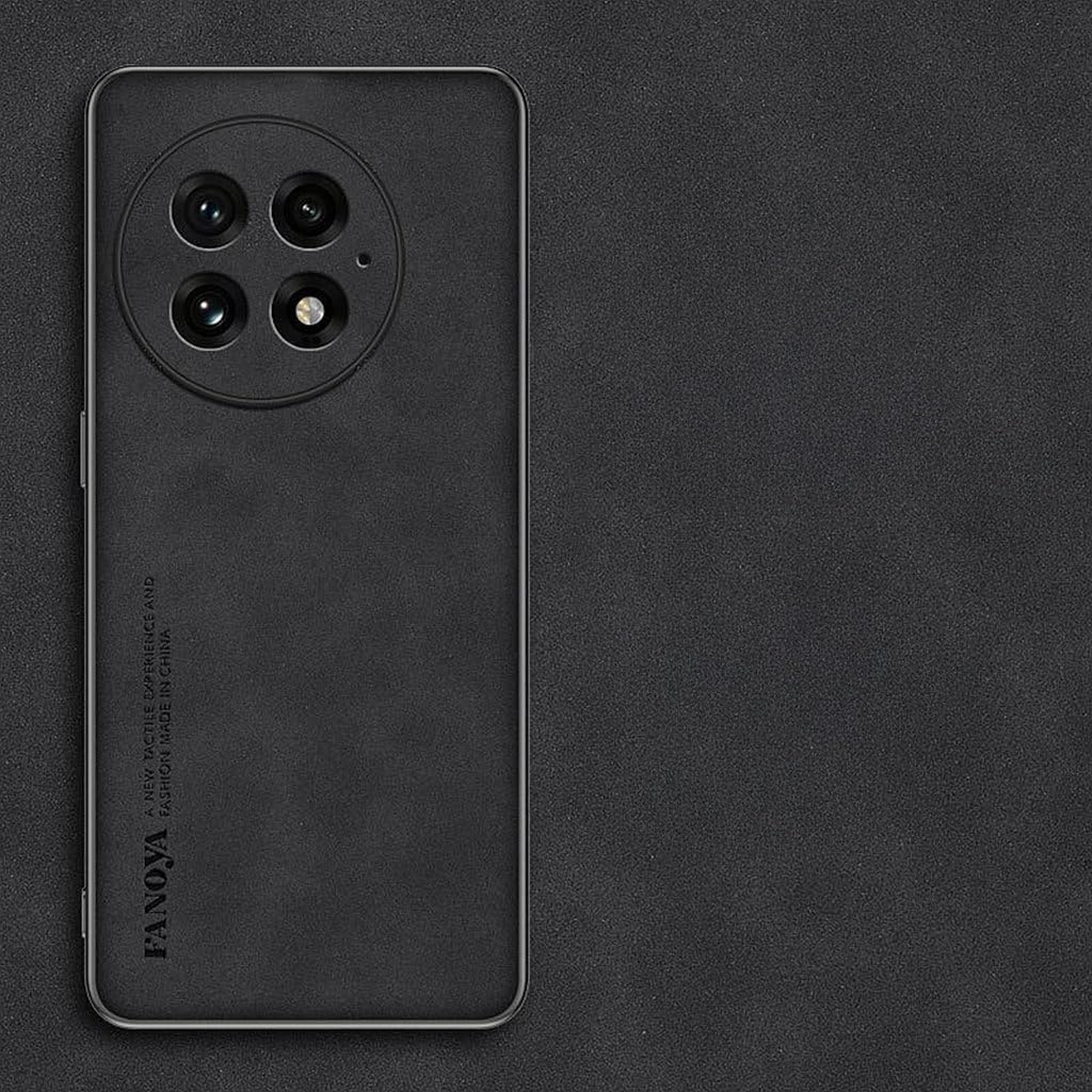 for Oneplus 13 Case，[Raised Camera Lens Protector]，Imitation Sheepskin Leather，Premium Oneplus 13 Cover，Advanced Business Shockproof Protective Phone Case，Comfortable Touch，Black Oneplus 13 Black