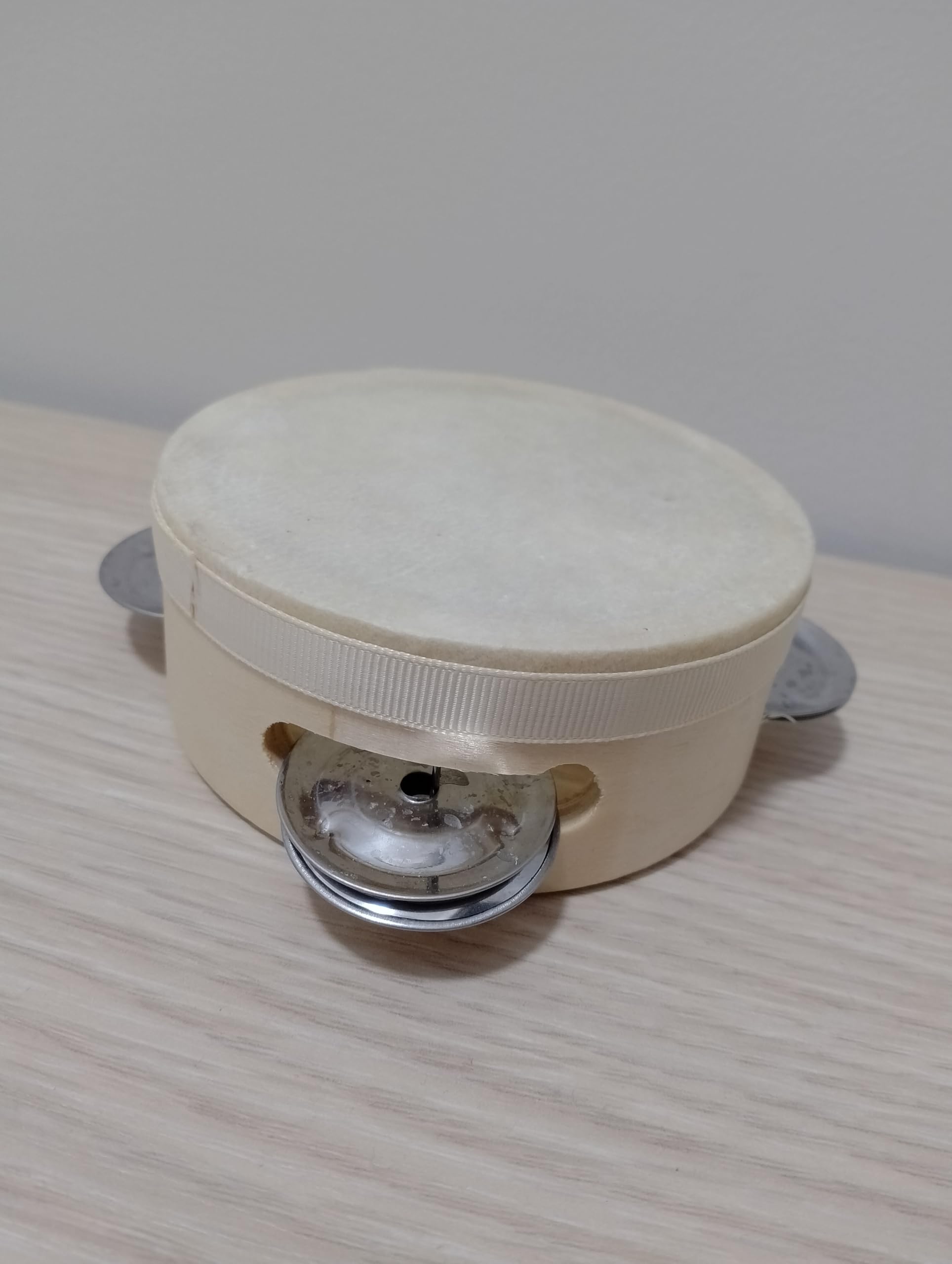 10 Tamburello in legno con sonagli in metallo 20 cm. Diametro, Perty, Festa, Danza, Bomboniera, Articolo Artigianale.