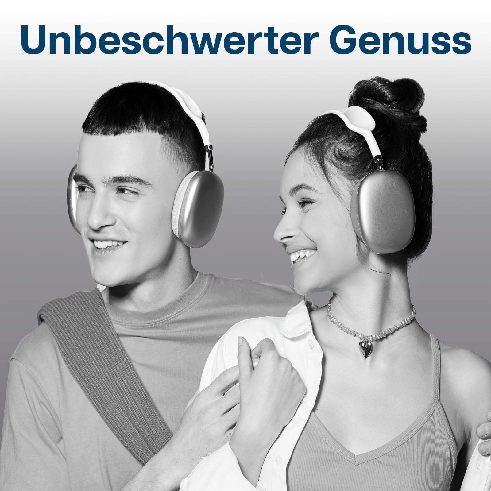 Ersatz Ohrpolster für AirPods Max Kopfhörer von MMOBIEL - Mesh Gewebe Kopfhörer Ohrpolster – Ersatzpolster – Grau