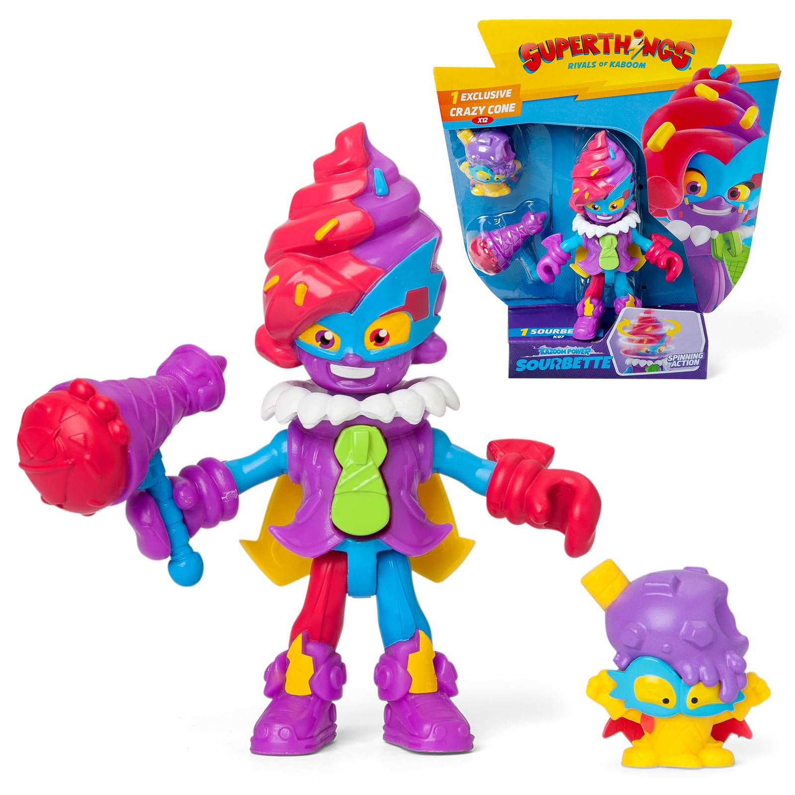 SUPERTHINGS KAZOOM POWER – Kazoom Kids. Articulated Sourbette action figure from the animated series -Superthings Kazoom Power-
