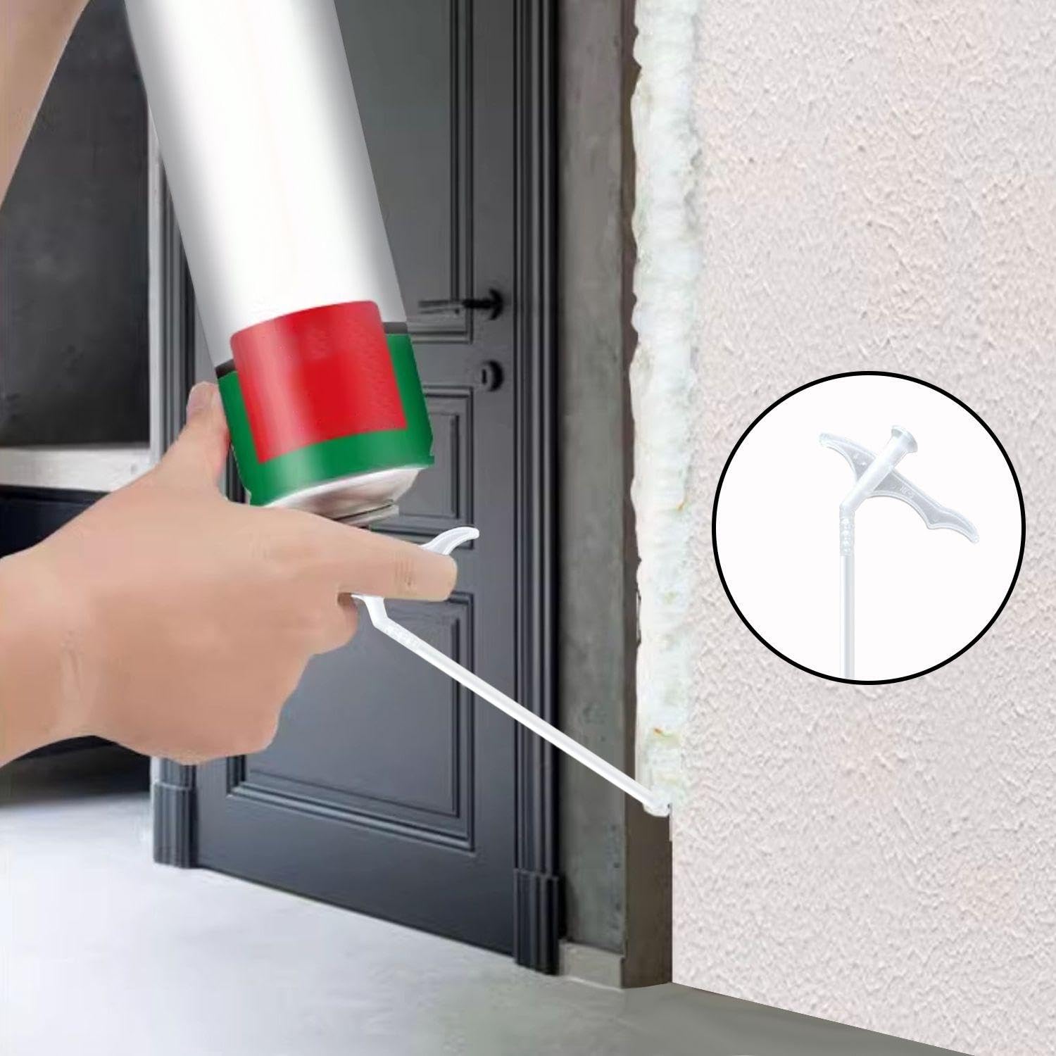 30 Pezzi Tubo Di Schiuma, Tubo Di Calamino In Schiuma Trasparente, Ugello Di Sostituzione Della Schiuma Di Espansione, Accessori A Spruzzo Fai -Da -Te, Tubo Lungo In Schiuma Spray