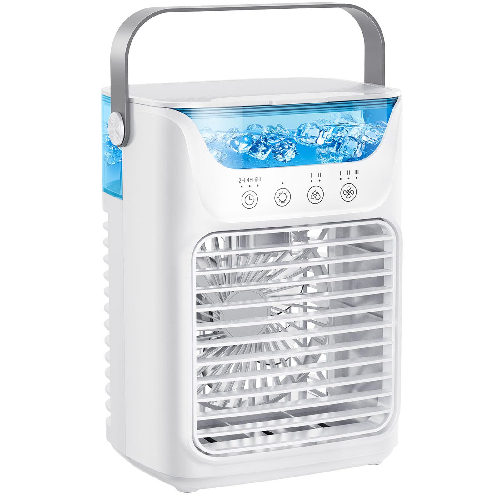 Zuiquity Portable Air Conditioners, Personal Air Cooler with 3 Speeds, 700ml Water Tank, Evaporative Air Cooler Quiet Operation and 7 Colors Night Light