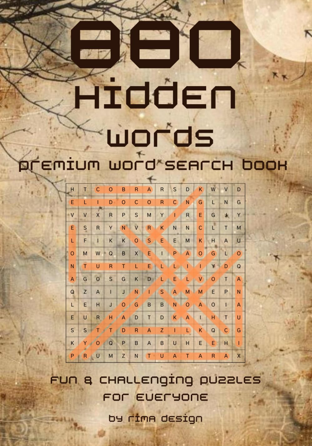 880 hidden word: premium word search book: Challenging & Fun Puzzles to Boost Focus, Vocabulary, and Brain Skills for Kids, Teens, and Adults