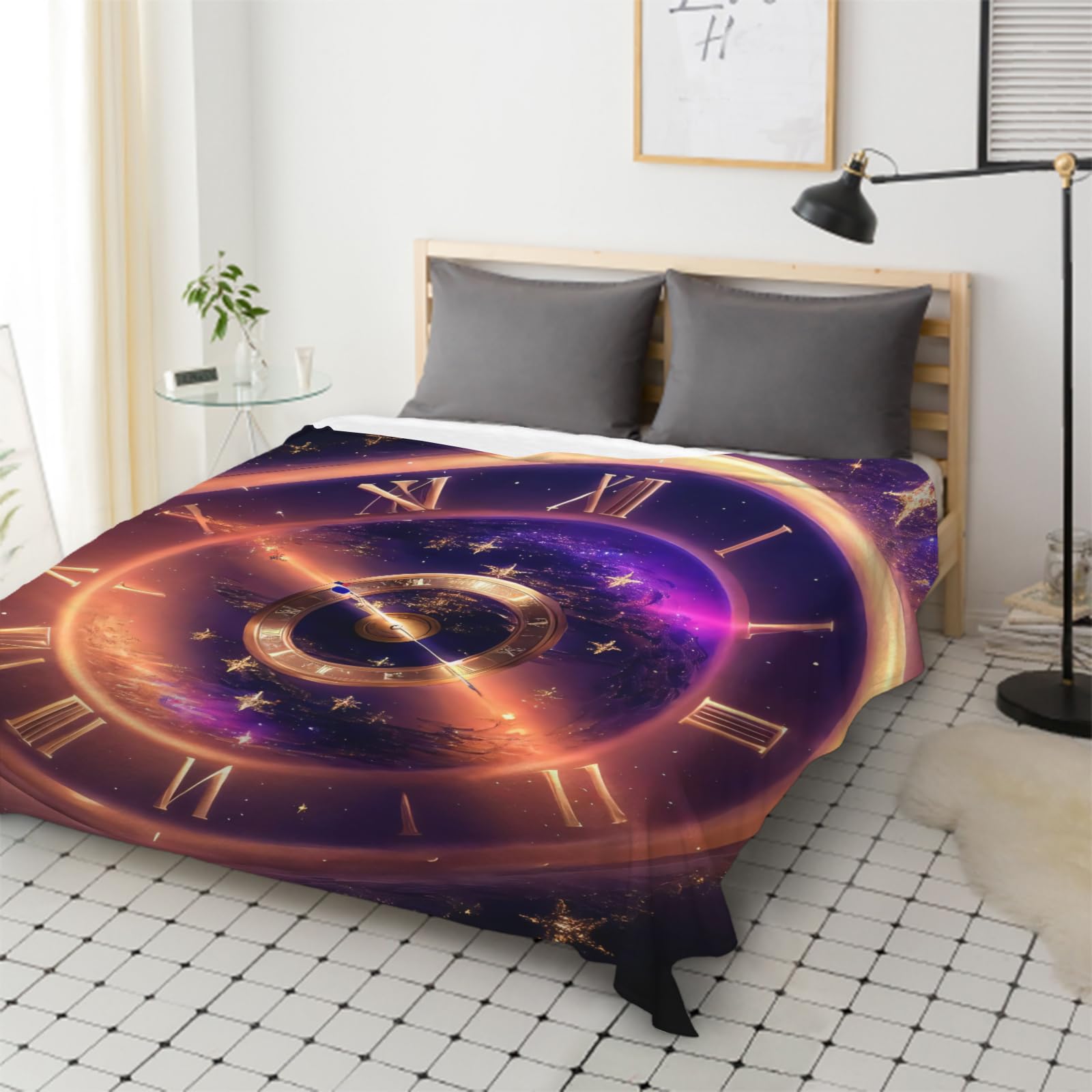 Manta de Franela Geométrico 180x200 cm Manta de Franela de Microfibra Sueño Manta de Felpa Suave para Sofá Cama Manta Polar Invierno Gruesa y Esponjosa Caliente