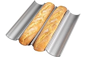 AMAGABELI GARDEN & HOME Nonstick Perforated Baguette Pan