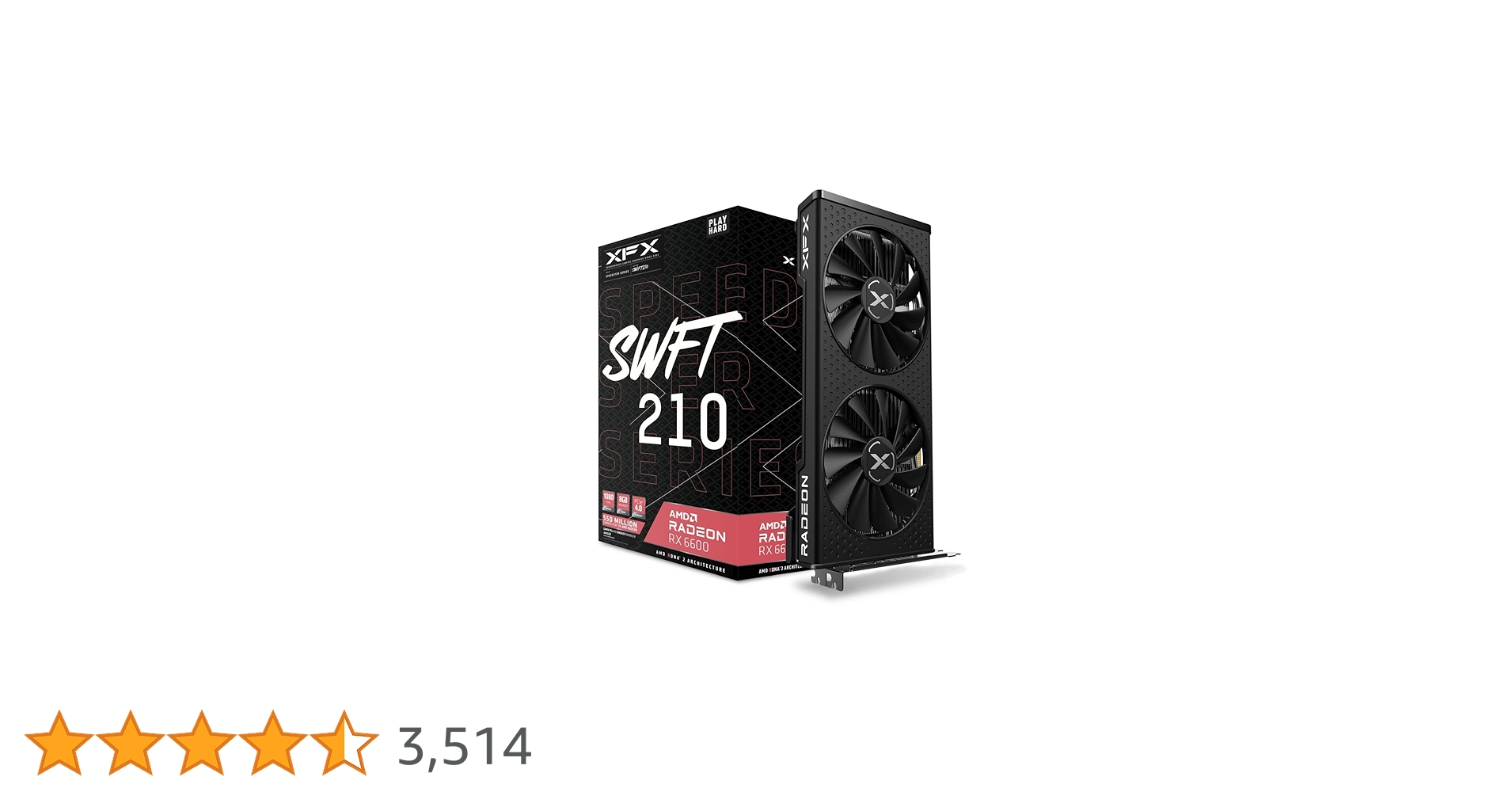 Amazon | XFX Speedster SWFT 210 Radeon RX 6600コアゲーミング